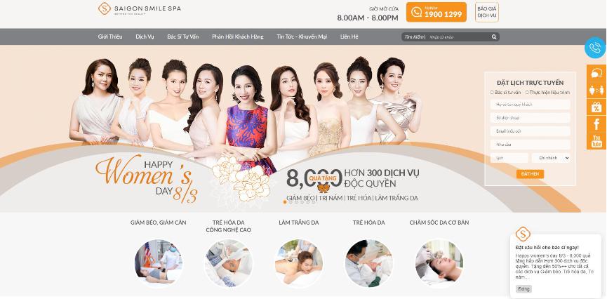  Trang web spa Sài Gòn Smile giảm béo - chăm sóc da